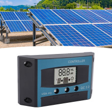 80A MPPT Solar-Laderegler 12V/24V LCD Doppel-USB, ABS