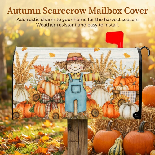 (6) Waterproof Floral Magnetic Mailbox Cover 2