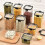 Stackable Sealed Jar for Kitchen-Large Plastic Grain Storage Organizer, Household Moisture-Proof Seasoning Container 6