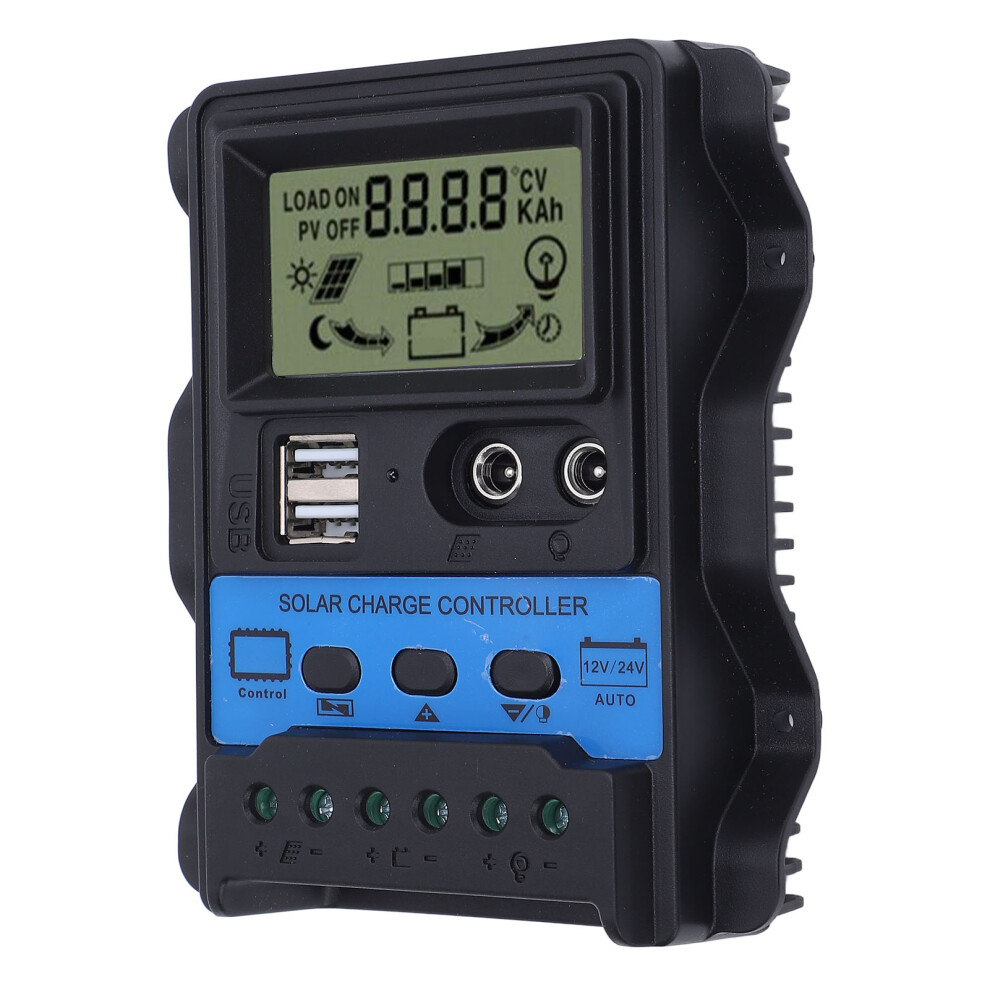 12V/24V 30A Pwm Solar Charge Controller With Lcd & Dual Usb 9421391149504
