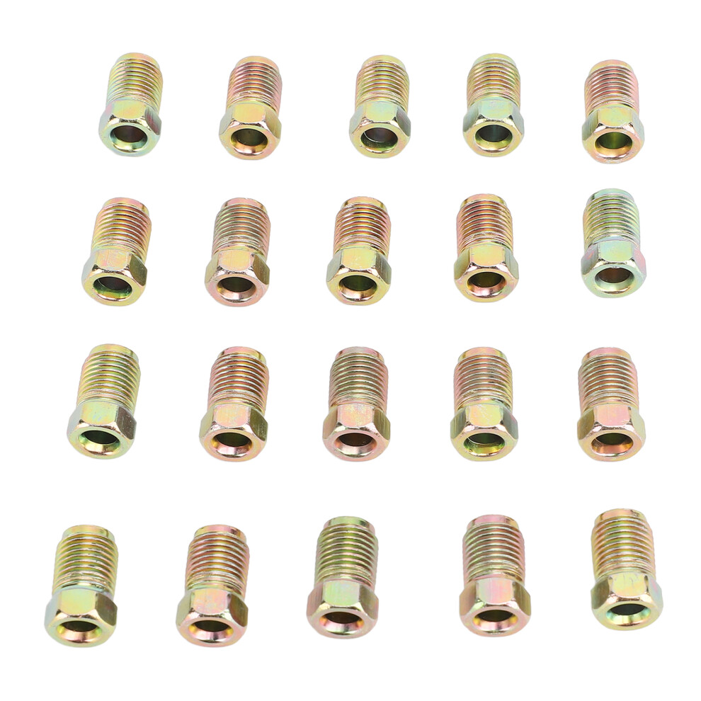 20 Pcs M10 X 1Mm Brake Line Nuts Fittings For 3/16 Inch Brake Line Tube 8741391150876