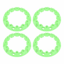 4Pcs 10 Inch ATV Wheel Hub Trim Caps Green Scratch Proof Plastic