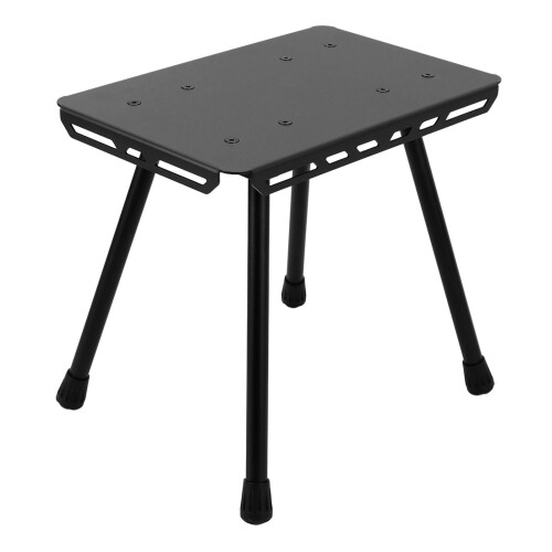 Portable Aluminum Folding Stool 150kg Load, 865g, Black