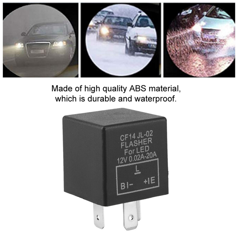 12V 3-Pin Led Flasher Relay Adjustable 7293282746442