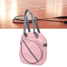Wasserabweisende Nylon-Badminton-Schlägertasche mit Laptopfach, Großraum, Hellrot