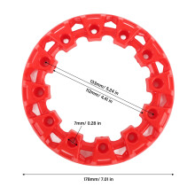 Set of 4 Red Go Kart Wheel Hub Guards