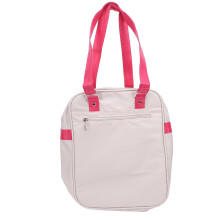 Wasserabweisende Nylon-Badmintonschläger-Tasche mit Laptopfach, Weiß