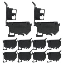 UK5-HESI UK5RD Without LED DIN Rail Fuse Terminal Base Disconnect Terminal Block Screw Clip (Pack of 10Pcs,Black)