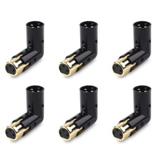 Adattatore XLR Ad Angolo Retto Regolabile da Maschio A Femmina A 3 Pin, 6 Pezzi, Adattatore XLR Ad Angolo Retto da 90 Gradi