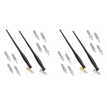 20PCS Oblique Calligraphy Dip Pen Set Comic Pen Nib Set Fluid Writer Pen, 2-in-1 Drawing Pen Holder with 16 Pieces Nibs