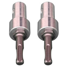 2X Elektrische SDS DIY Schaftkopf Konverter Zubehör Bohrer Adapter Elektrowerkzeug Erdbohrer Quadratisch Langlebig (C)