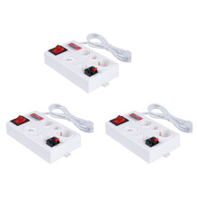 3X E27 B22 E14 Lamp Bulb Tester, LED Light Voltage Power Quick Test Box, Fast Testing with Power Display EU PLUG
