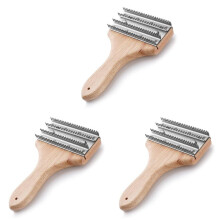 3X One-Handed 7-3/4 Inch Polishing Wheel Rake for Removing Residual Compounds and Metal From Buffing Wheels