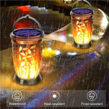 2X 96LED Solar Torch Dance Flicker Flame Light Garden Yard Lawn Decor Waterproof Lamp Solar LED Light Flame Light