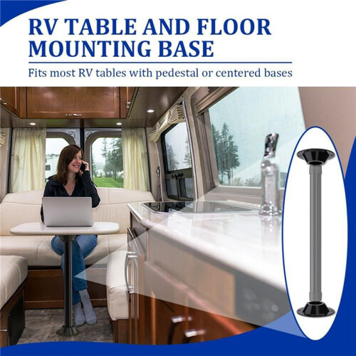 4-Pack RV-Bordsunderrede, RV-Sockel Bordsbasfläns, Bordsbensbasfäste i Plan, Bordsgolvsmontering, Bottenplatta 2
