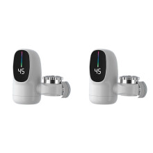 2X 3000W Instant Electric Hot Water Heater Faucet Digital Display Heating Tap Water Heater for Kitchen/Bathroom UK Plug