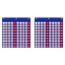 2X Hunderter-Taschentafel, Zahlentafel 1-100, Taschentafel für Den Lehrerunterricht im Klassenzimmer oder für Den Gebrauch zu Hause