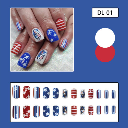 4th July Skull Nail Art for Beginners 1