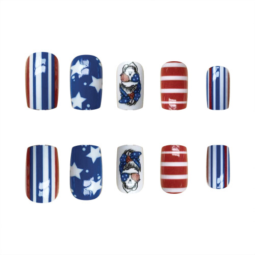 4th July Skull Nail Art for Beginners 2