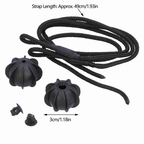 2pcs Rear Trunk Parcel Shelf Strings for MK6 & R20, Black, 49cm 1