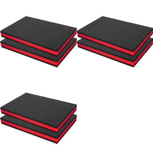 6PCS Customizable EPE Foam Sheets for Toolbox Organization, Shock-Absorbing Protection 400x300x25mm