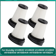4 Stuks Vacuümfilter voor  VCH9632 VCH9629 VCH9630 VCH9631 VCH9932 voor VRT61814VB VRT61814VR Wasbaar Filter