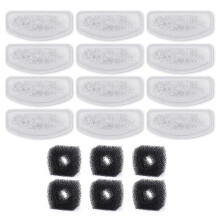 12PCS Replacement Filters for ORSDA D60/D30 Automatic Pet Fountain Carbon Cat Water Fountain Filters for 100oz/3L
