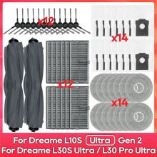 For L10S Ultra Gen 2, L30S Ultra, L30 Pro Ultra Parts Accessories Main Side Brush Filter Mop Rag Dust Bag