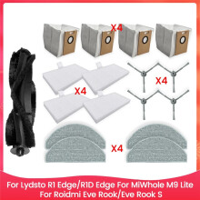 For Lydsto R1 /R1D , MiWhole M9 Lite, Eve Rook/Eve Rook S Parts Dust Bag Filter Dust Bag Main Side Brush