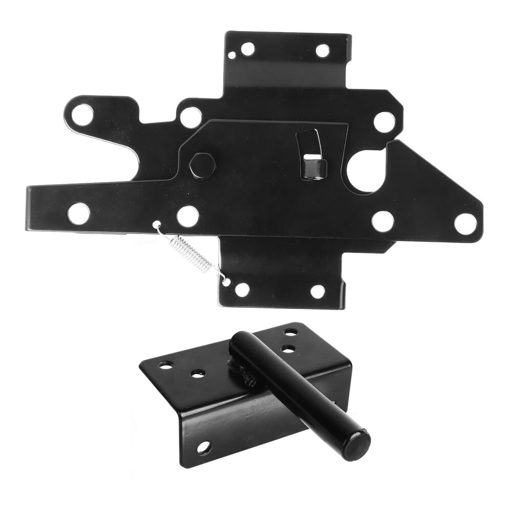 Self Locking Stainless Steel Gate Latch Black For Outdoor Fence Lever Type 4661391155647