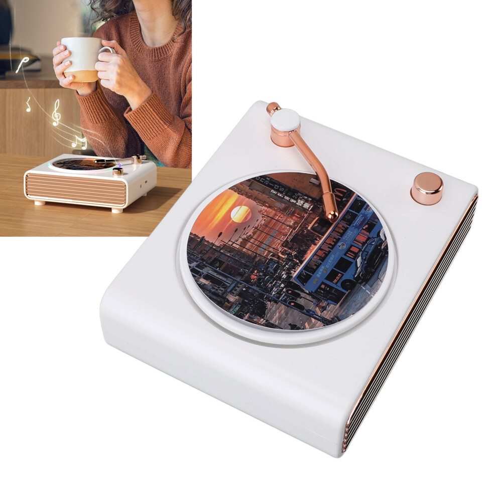 Retro Bluetooth Speaker With 1200Mah Battery, Portable Vinyl Design 8121391156854