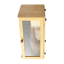 Functional Bread Storage Unit With Circulation Holes-Wood color
