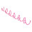 Functional 6 Hook Metal Wall Hook With Unique Wavy-Pink 1