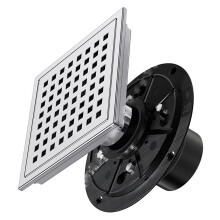Removable Hair Catcher Shower Drain with Flange-Brushed 15cm