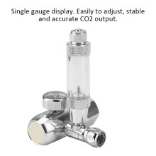 Aquarium CO2 Pressure Regulator Check Valve Gauge Bubble Counter Silver