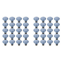 40 Pcs Drawer Pull Handles Round Cabinet Knobs Vintage Ceramic Door Knobs for Closet Cupboard Wardrobe Dresser