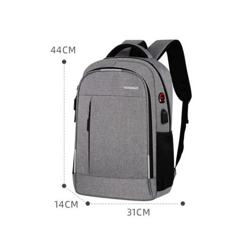 Viaje com estilo: Mochila para laptop de 17 polegadas, uma obra-prima de organização com porta USB integrada, revestimento externo resistent 1