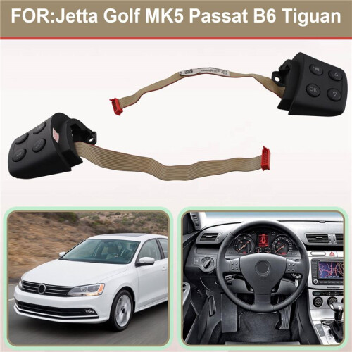 Left or Right Multifunction Steering Wheel Control Button for    MK5  B6  1K0959537J 1K0959538F 1