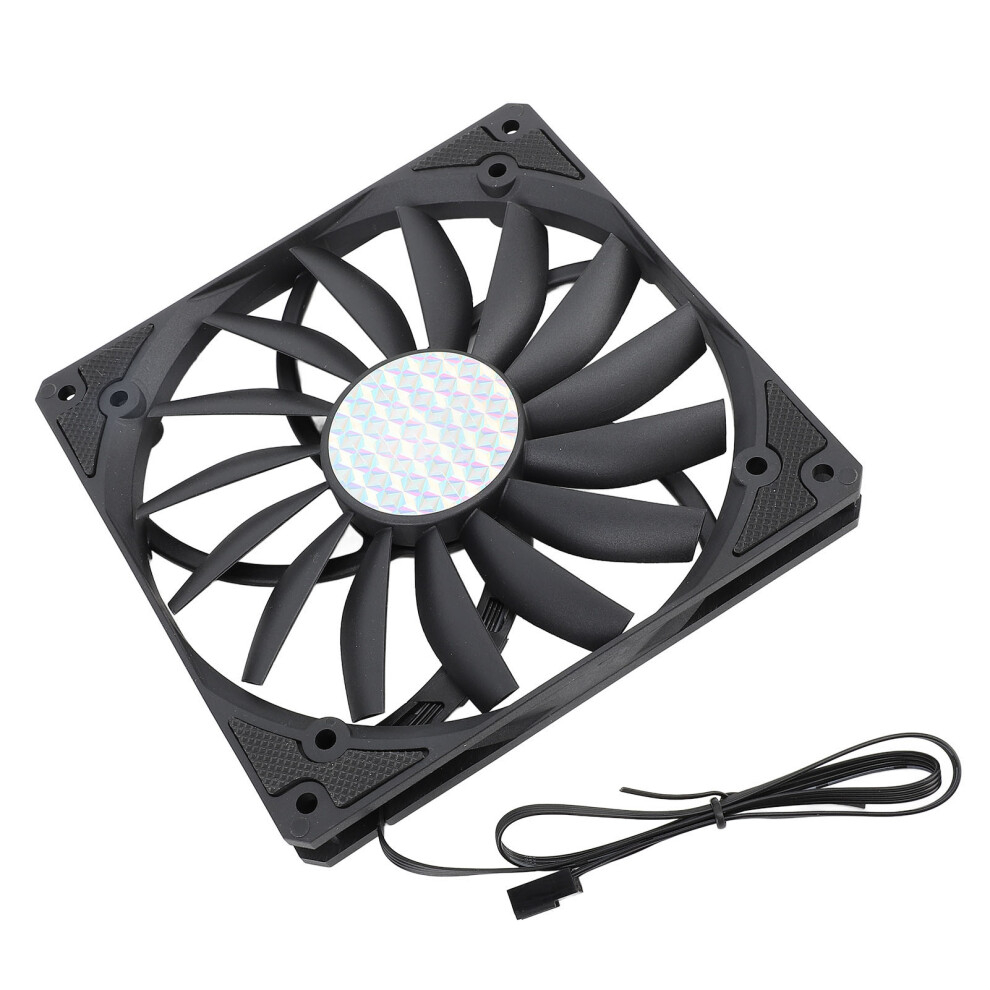 140Mm 4-Pin Pwm Ultra Thin Pc Cooling Fan 12V 76.5Cfm Black 9331391157952