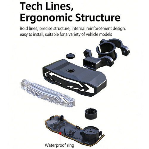 Intelligent Pedaling Back Light Auto Braking-Bracket model 2