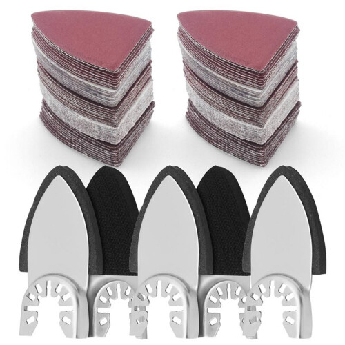 260Pcs Oscillating Tool Sanding Pads Kit,10Pc Finger Sanding Pads & 250Pc Finger Sandpaper Multitool Sanding Attachments 1