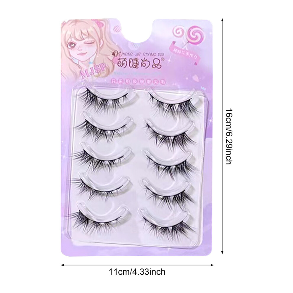 Roc-Electron Black Fluffy Natural Wispy Lashes For Makeup