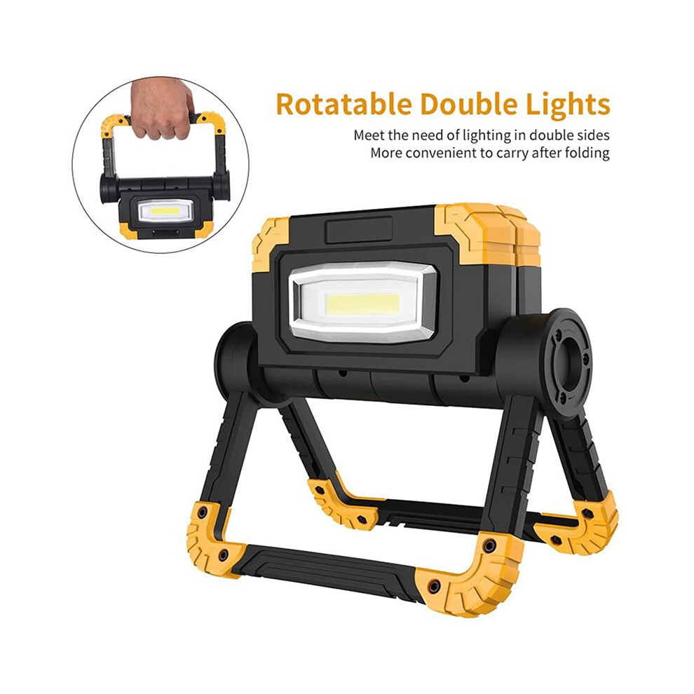 2X Led Work Light Rechargeable Portable - Folding Working Lamp With Flood Light Stand For Outdoor Camping 6033140879780