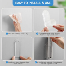 Electric Toothbrush Holders, Wall Mounted Tooth Brushing Holder for Bathroom, Punch-Free Wall-Mounted Toothbrush Rack