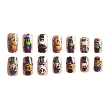 Halloween Nude Fake Nails - No Smell, Eco-Friendly