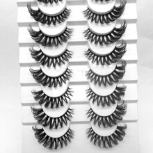 (20pcs blue) 8D Curly False Eyelashes for Daily & Stage Makeup