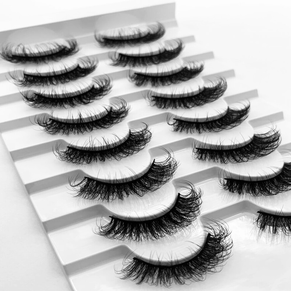 Roc-Electron (13) 8D Curly False Eyelashes For Daily & Stage Makeup