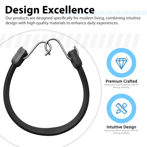 Strong Elastic Bungee Cords with Hooks for Cargo Bundling 2