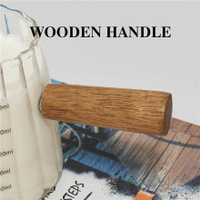 2X Espresso Cups with Wood Handle 6oz, Espresso Accessories, Milk Frothing Pitcher, Glass Measuring Cup, Shot Glass
