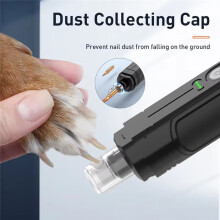 Electric Pet Nail Grinder - Professional Dog Nail Trimmer with 2 LED Lights, Rechargeable Cat Claw Grooming Tool